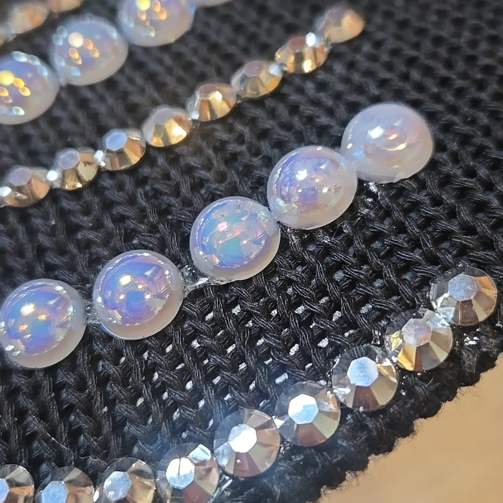 Stylish Black "Blinged Out" Visor - Picture 3 of 9